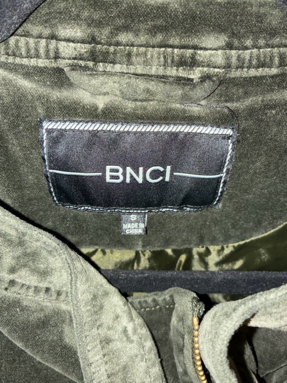 Women's Green  Moto Jacket by BNCI - size small - Picture 2 of 5